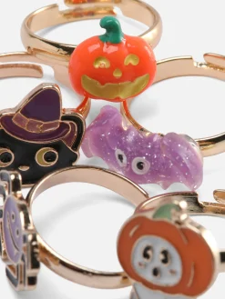 Pack De 5 Anillos De Halloween Fosforescentes