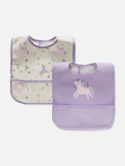 Pack De 2 Baberos Con Cuello Envolvente De Unicornio