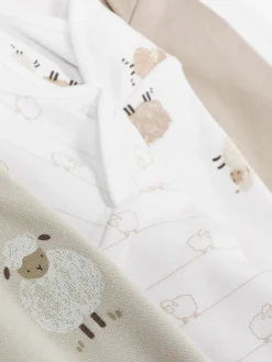 Pack De 5 Bodis De Manga Larga Con Ovejas