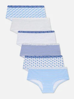 Pack De 6 Braguitas De Talle Bajo Estampadas