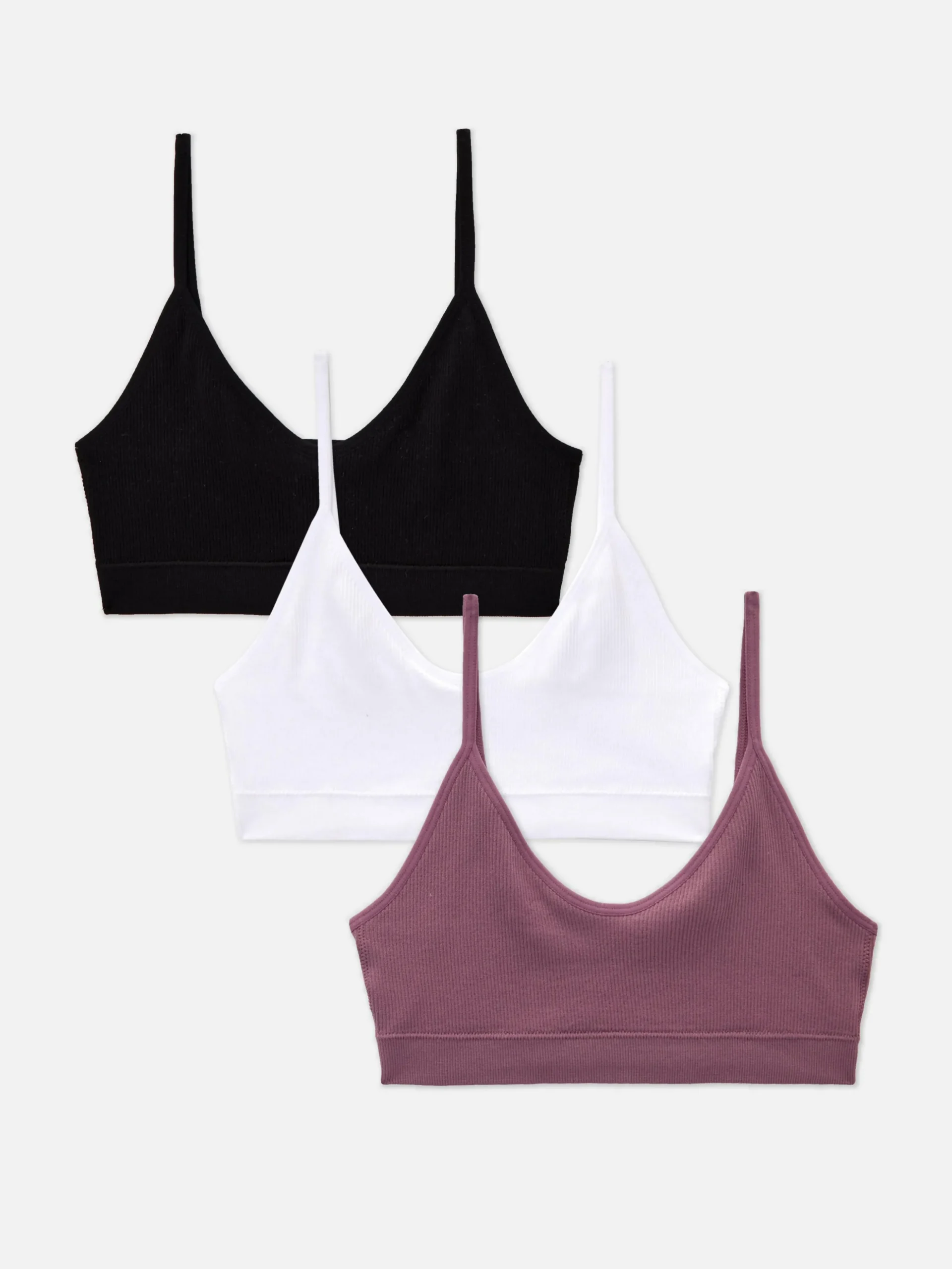 Pack De 3 Bralettes Cortos Sin Costuras