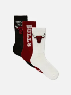 Pack De 3 Calcetines Altos De Los Chicago Bulls