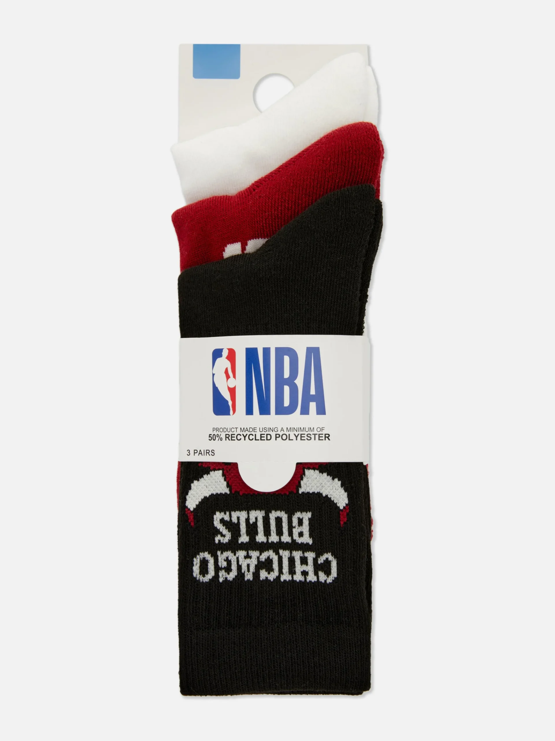 Pack De 3 Calcetines Altos De Los Chicago Bulls