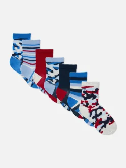 Pack De 7 Calcetines Bajos De Camuflaje