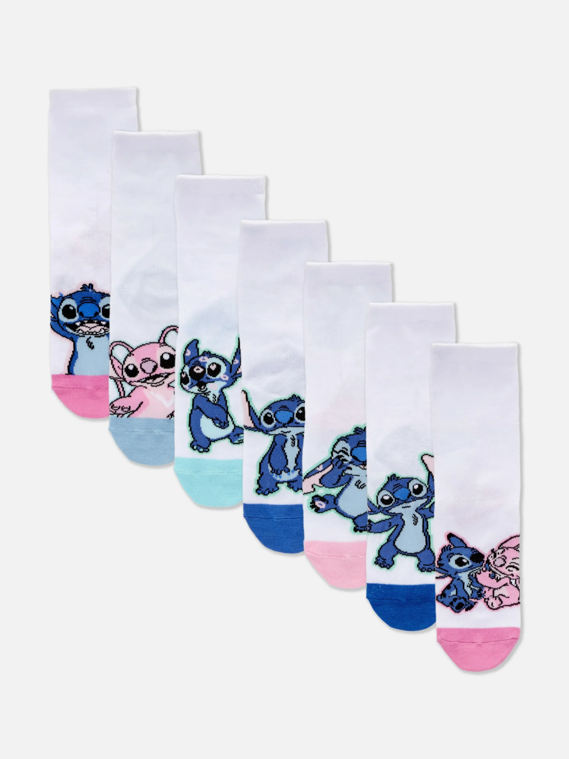 Pack De 7 Calcetines Bajos De Stitch Y Ángel