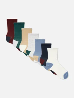 Pack De 7 Calcetines Tobilleros Bicolor