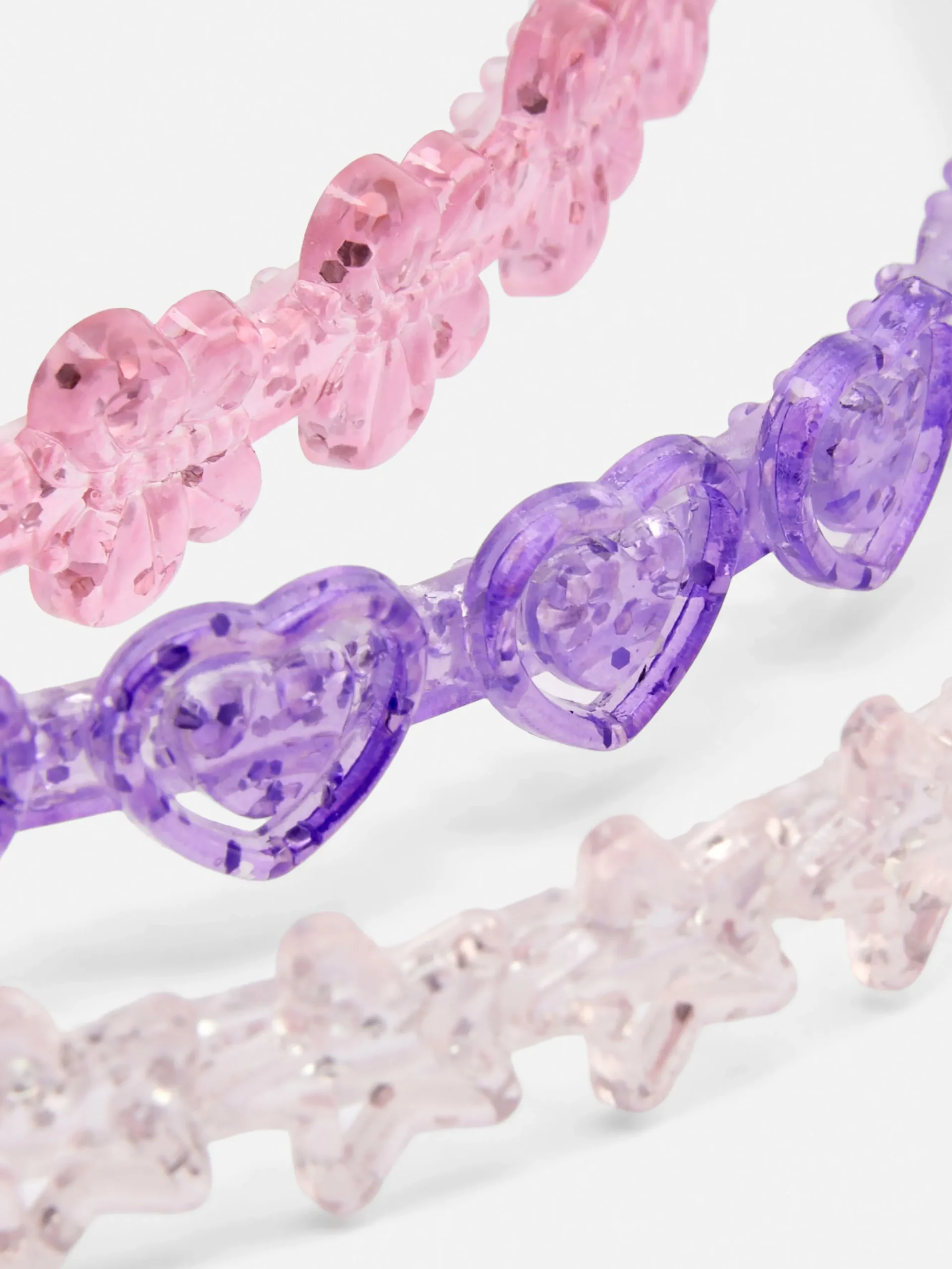 Pack De 3 Diademas Con Purpurina