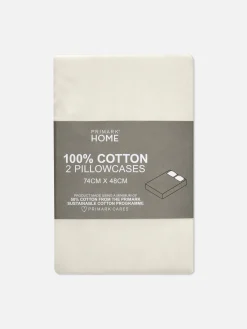 Pack De 2 Fundas De Almohada De Satén Blanco