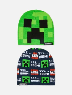 Pack De 2 Gorros De Punto De Minecraft