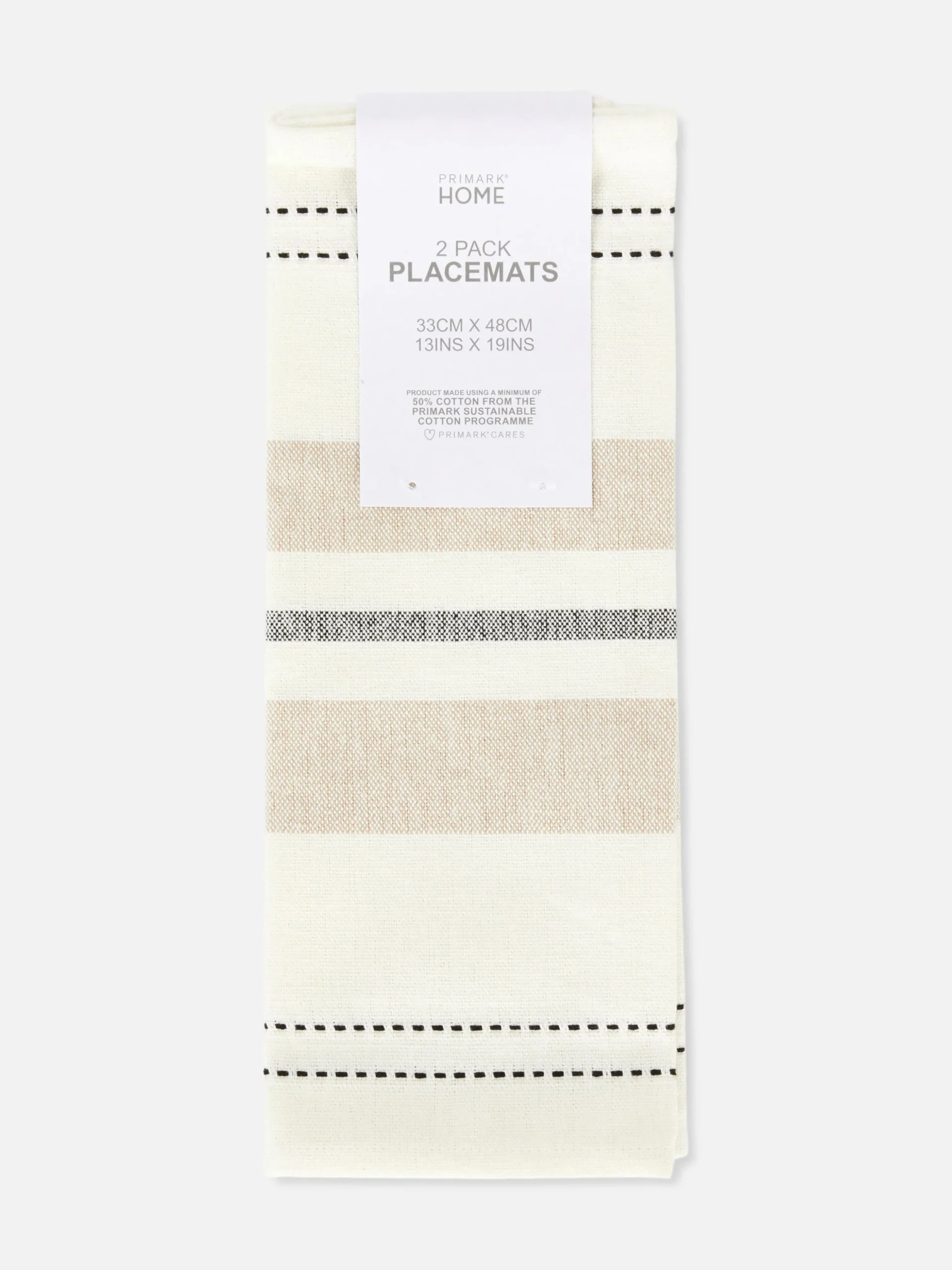 Pack De 2 Manteles Individuales De Tela A Rayas