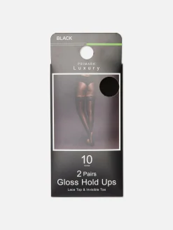 Pack De 2 Medias De Liga Brillantes De 10 Deniers