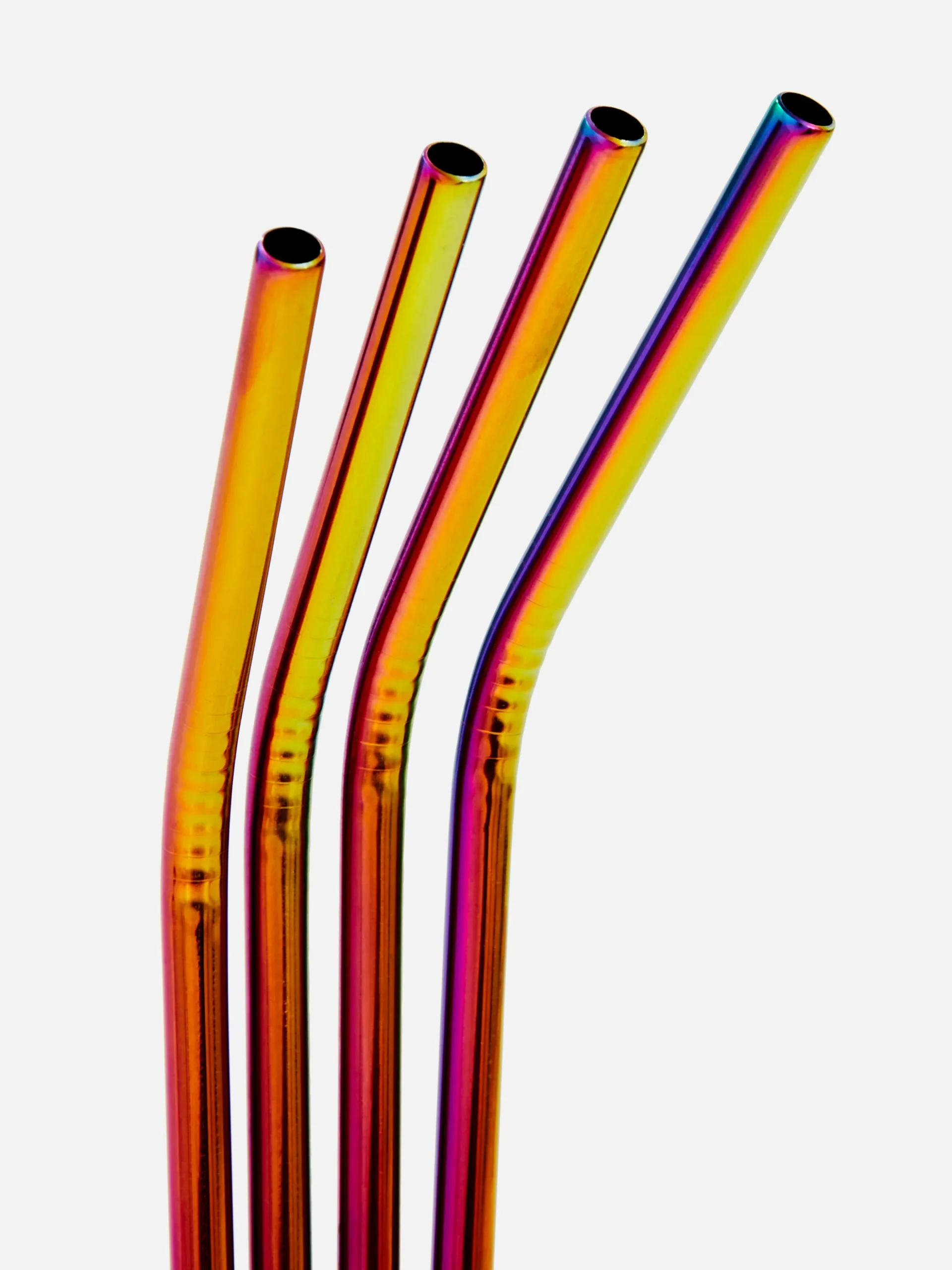 Pack De 4 Pajitas De Acero Con Efecto Degradado