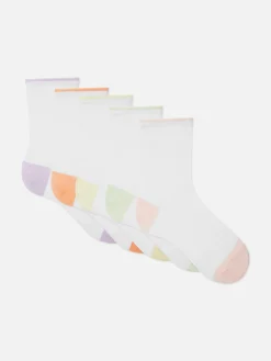 Pack De 5 Pares De Calcetines, Ribete En Contraste