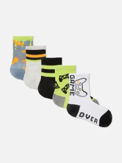 Pack De 5 Pares De Calcetines Con Motivos Gamer