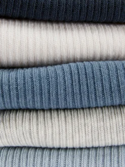 Pack De 5 Pares De Calcetines Altos Acanalados