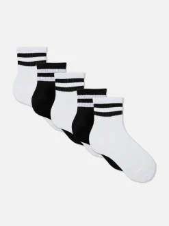 Pack De 5 Pares De Calcetines Tres Cuartos A Rayas
