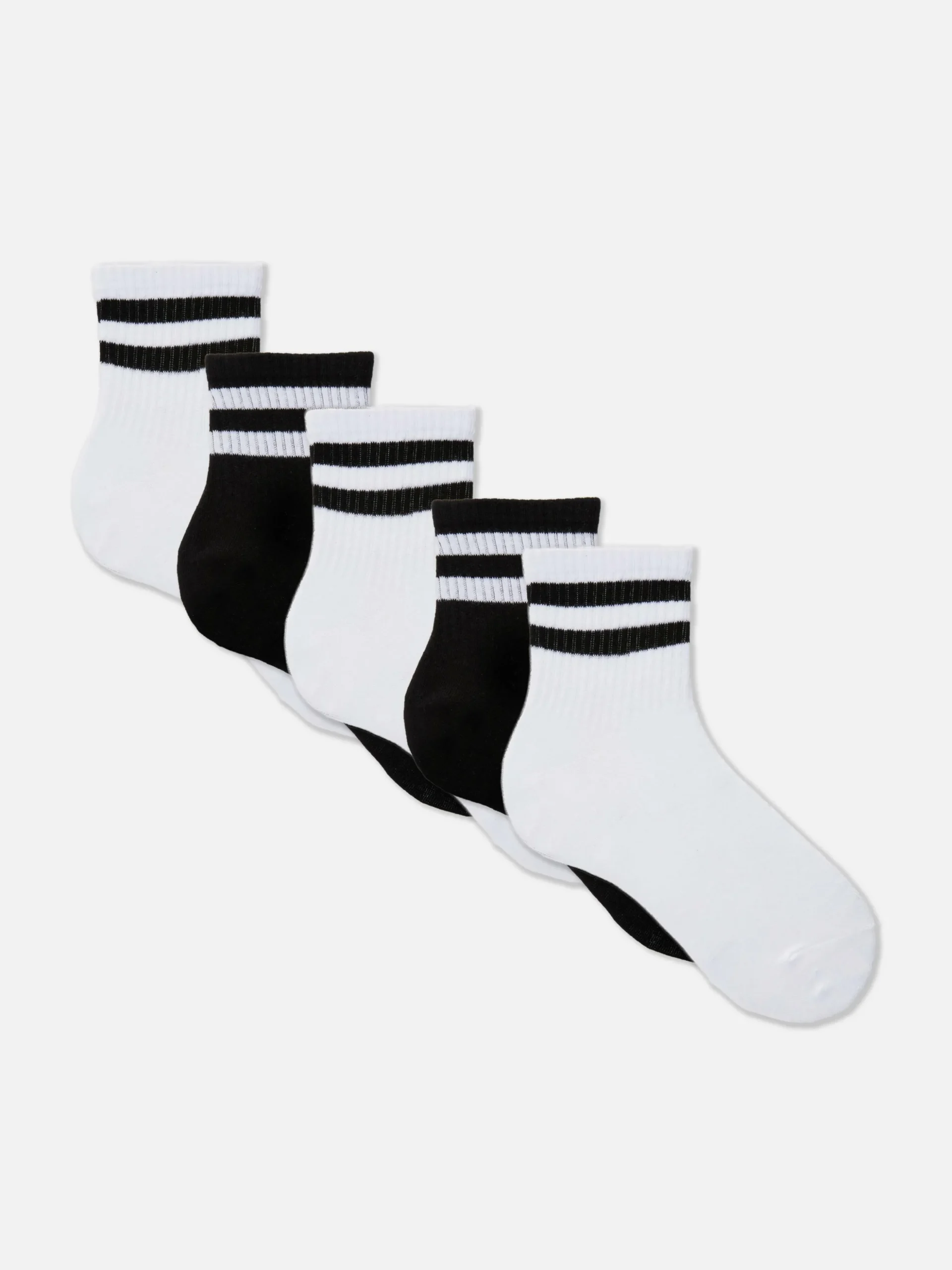 Pack De 5 Pares De Calcetines Tres Cuartos A Rayas