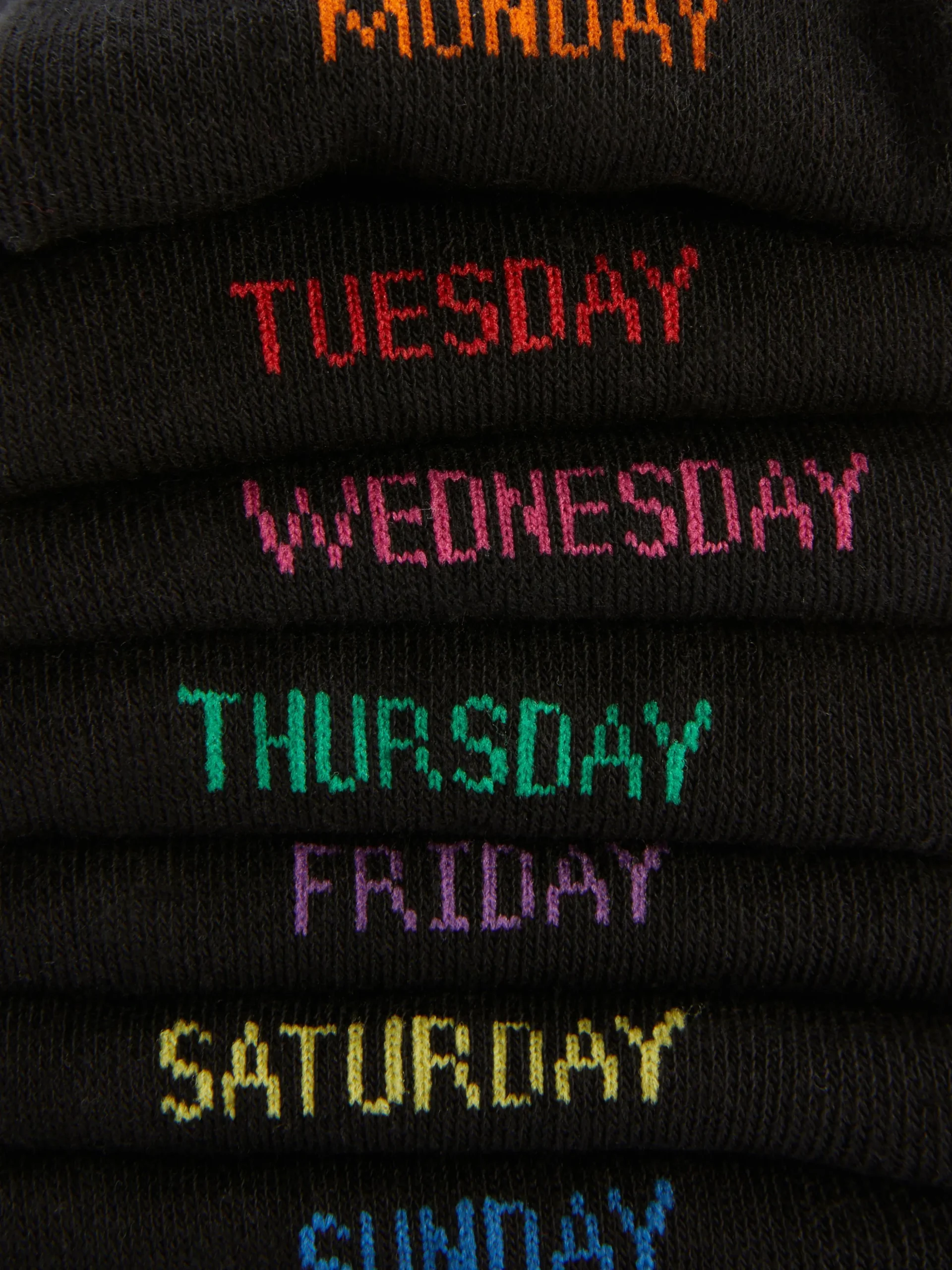 Pack De 7 Pares De Calcetines De Días De La Semana