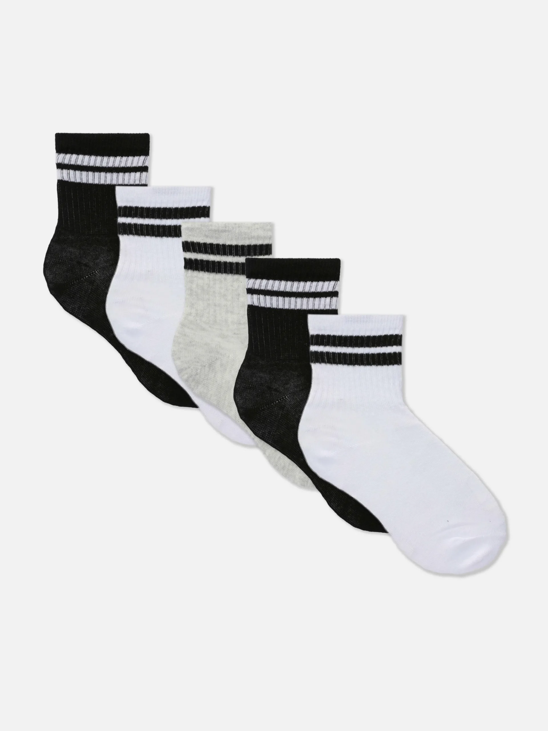 Pack De 5 Pares De Calcetines Deportivos A Rayas