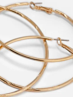 Pack De 2 Pares De Pendientes De Aro Grandes