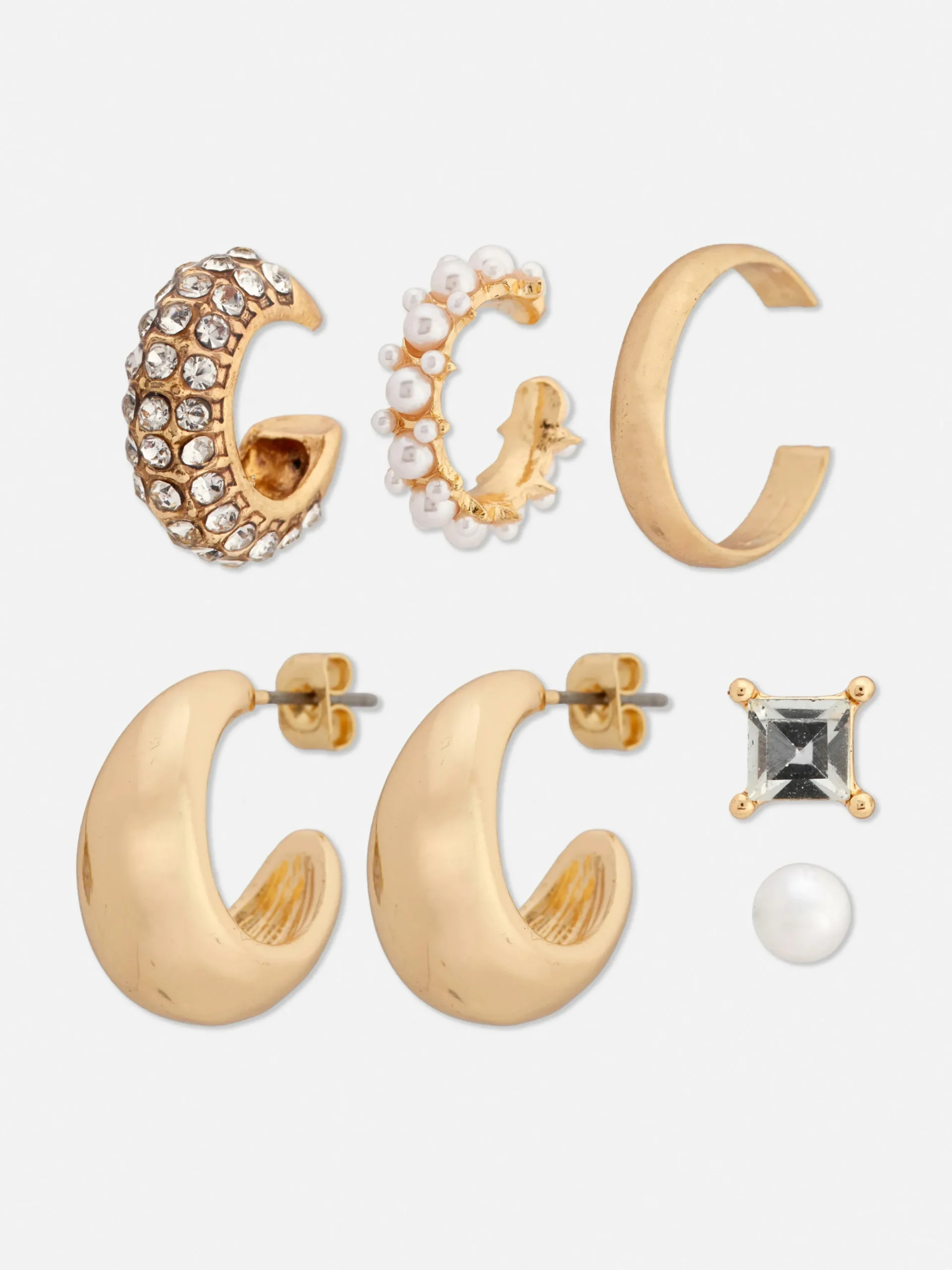 Pack De 6 Pares De Pendientes Con Perlas Sintéticas