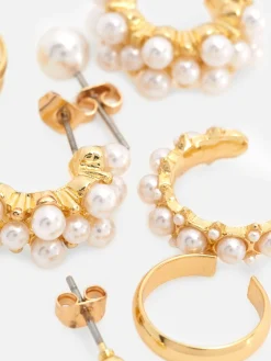 Pack De 6 Pendientes Con Perlas Sintéticas