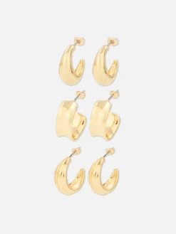 Pack De 3 Pendientes De Aro Surtidos