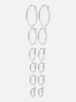 Pack De 6 Pendientes De Aro De Varios Tamaños