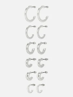 Pack De 6 Pendientes De Aro Gruesos