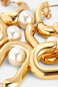 Pack De 3 Pendientes De Aro Con Perlas Sintéticas