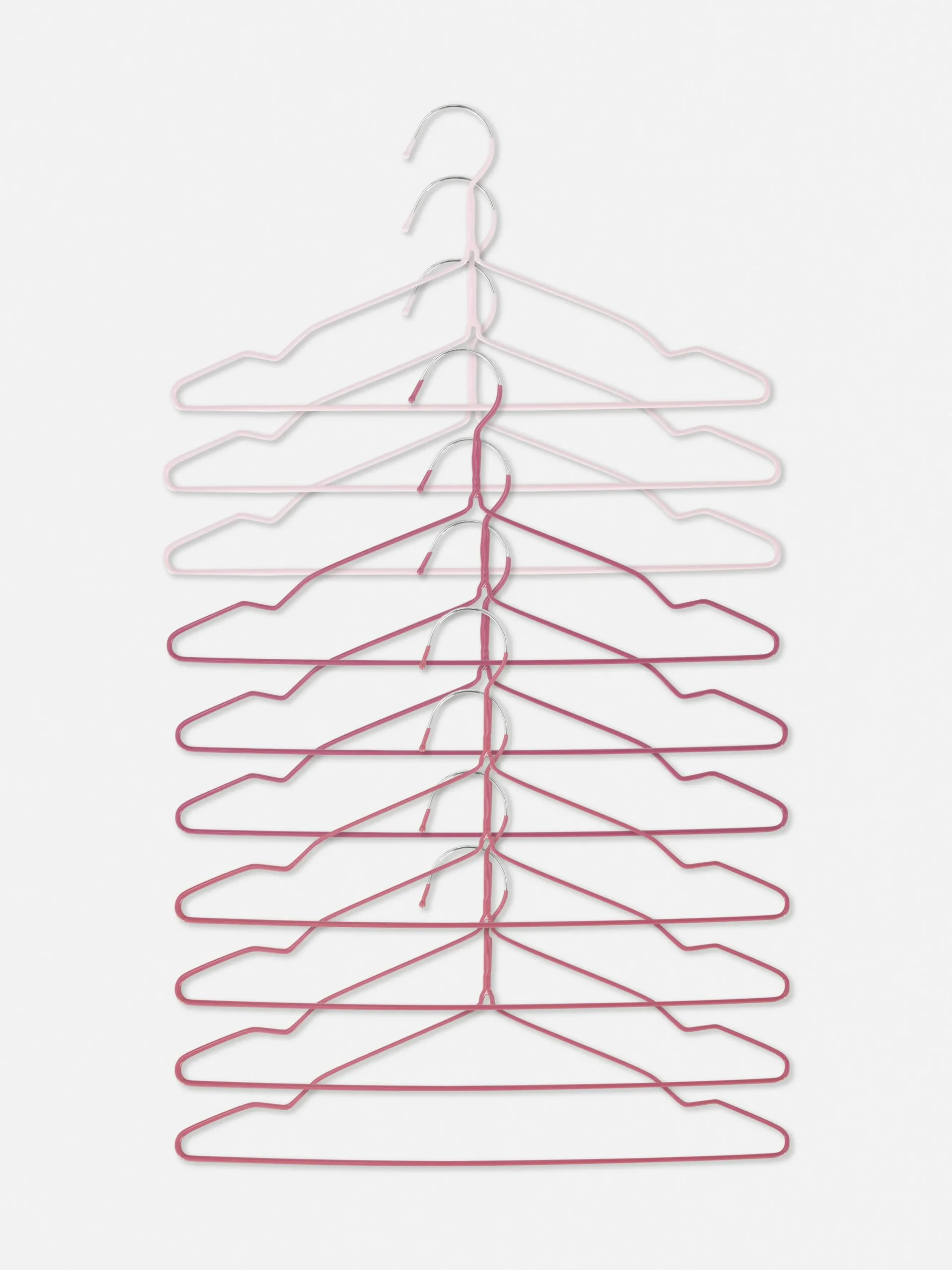 Pack De 10 Perchas Metálicas Recubiertas