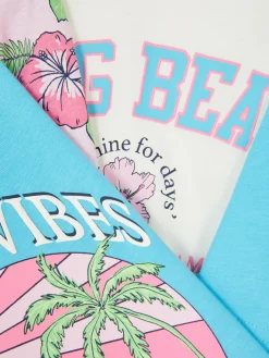 Pack De 2 Pijamas Cortos Con Estampado Gráfico