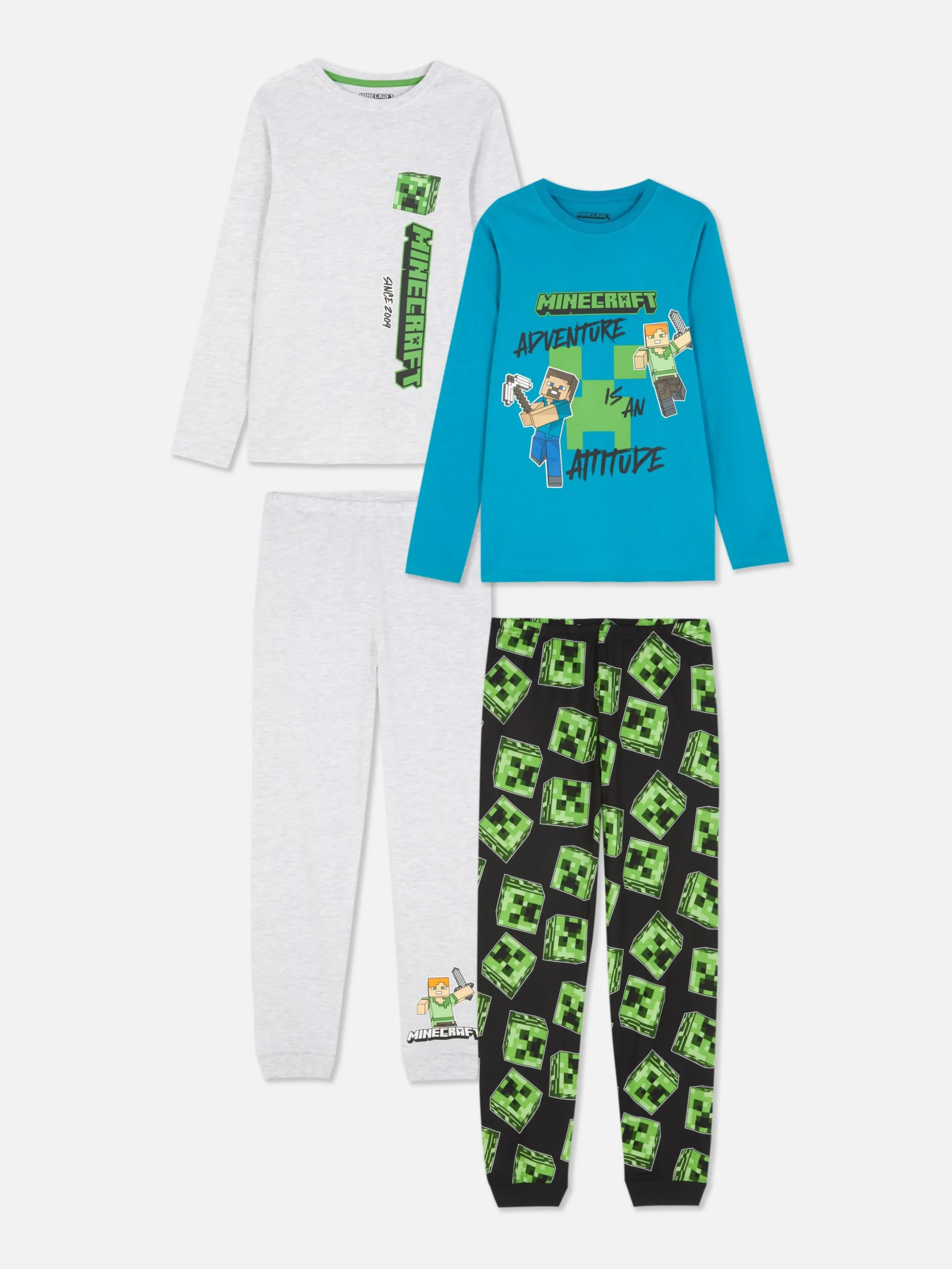 Pack De 2 Pijamas De Minecraft