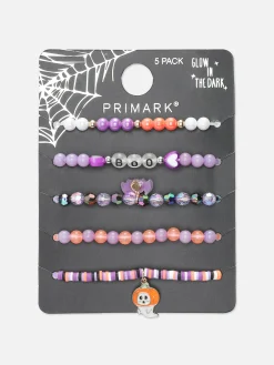 Pack De 5 Pulseras De Cuentas Para Halloween