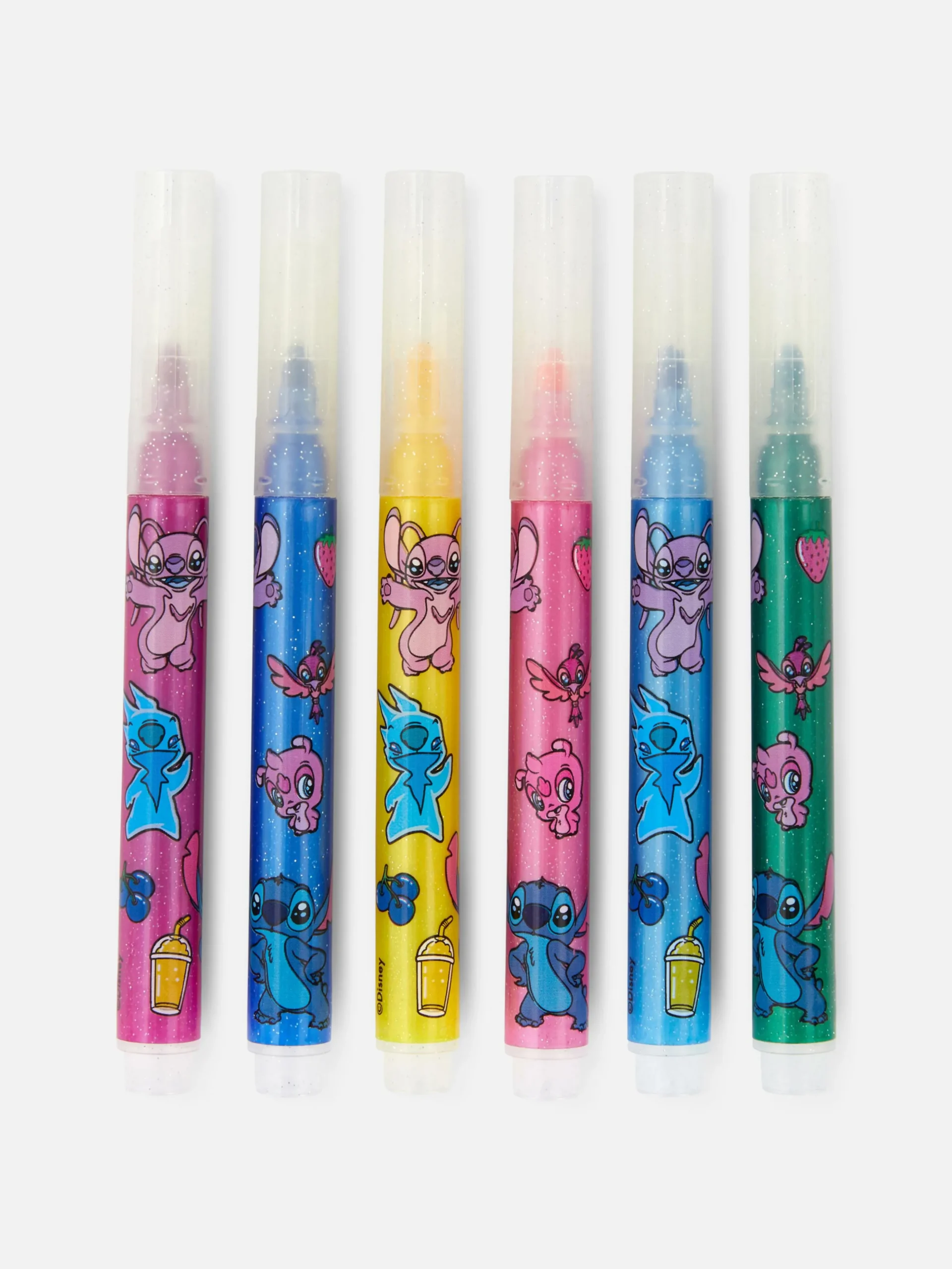 Pack De 6 Rotuladores Con Purpurina De Disney