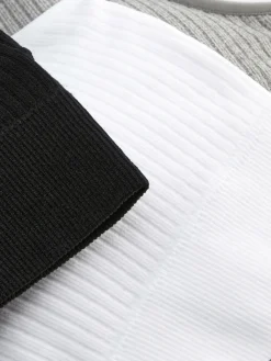 Pack De 3 Sujetadores Acanalados Con Escote De Pico