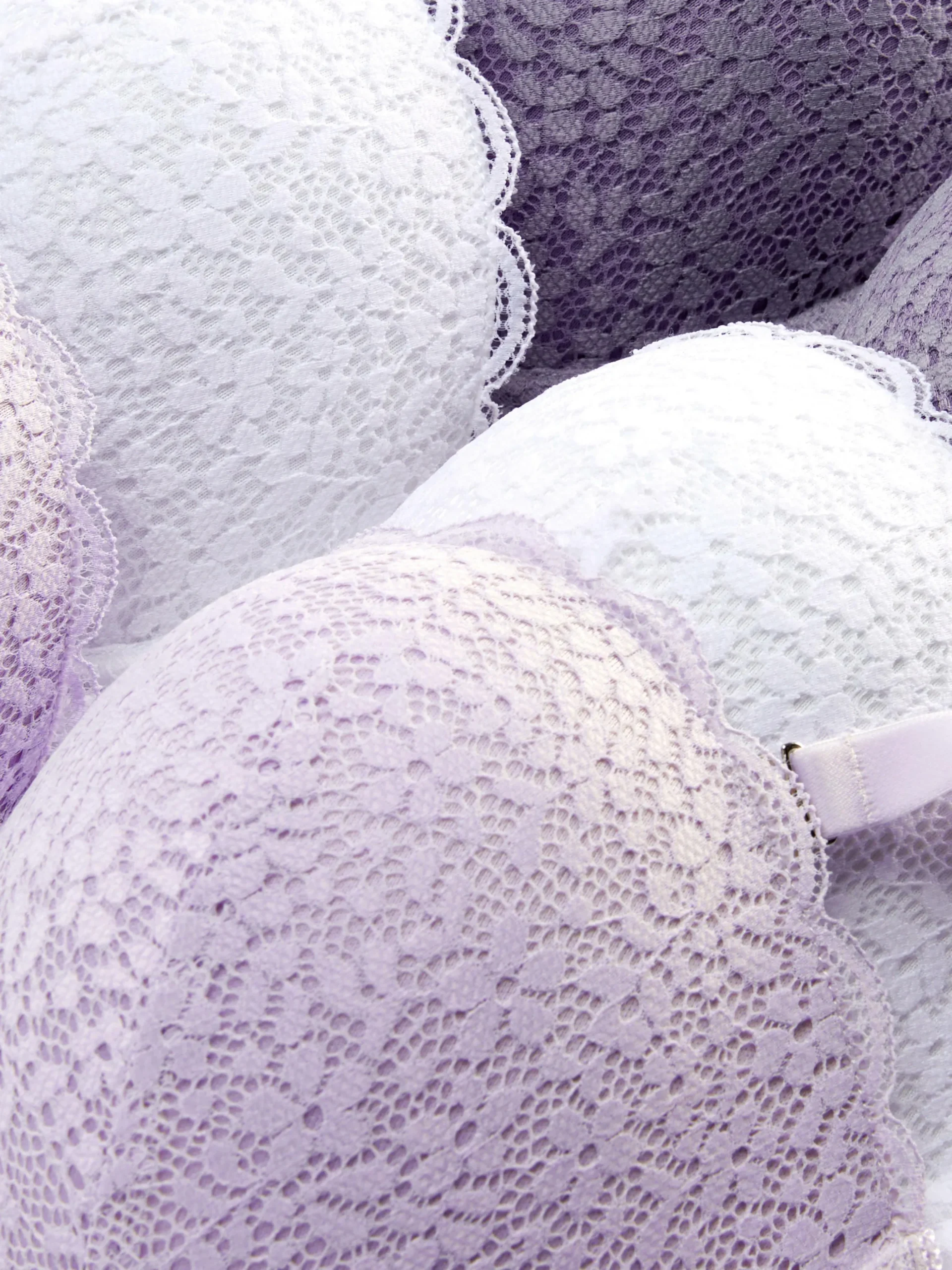 Pack De 3 Sujetadores De Encaje Florales, Copas A-DD