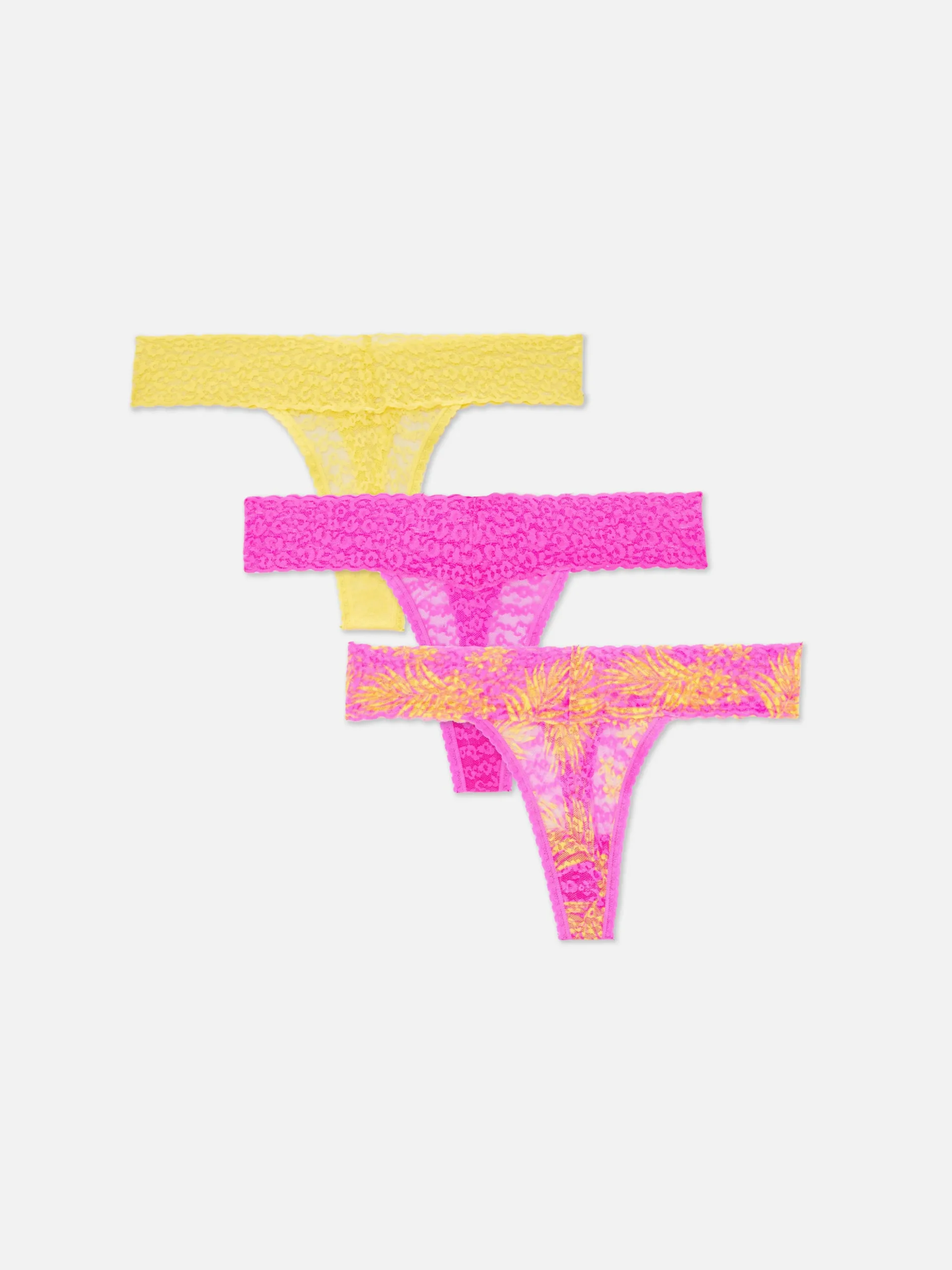 Pack De 3 Tangas Bandeau De Encaje