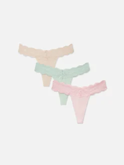 Pack De 3 Tangas Bandeau De Encaje