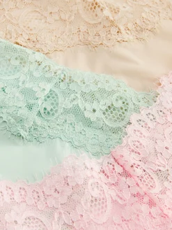 Pack De 3 Tangas Bandeau De Encaje