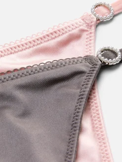 Pack De 2 Tangas Con Hebillas De Strass