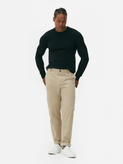 Pantalón Chino Elástico De Pernera Recta