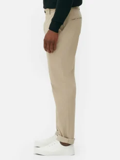 Pantalón Chino Elástico De Pernera Recta