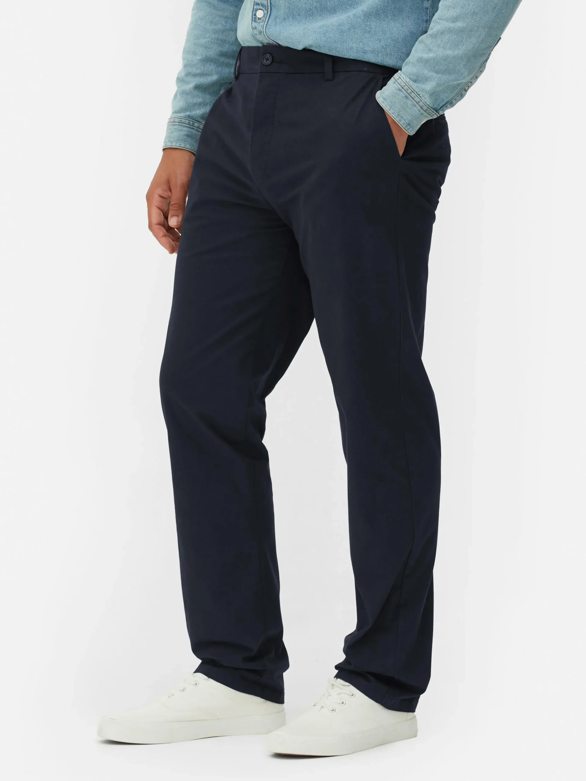 Pantalón Chino Elástico De Pernera Recta