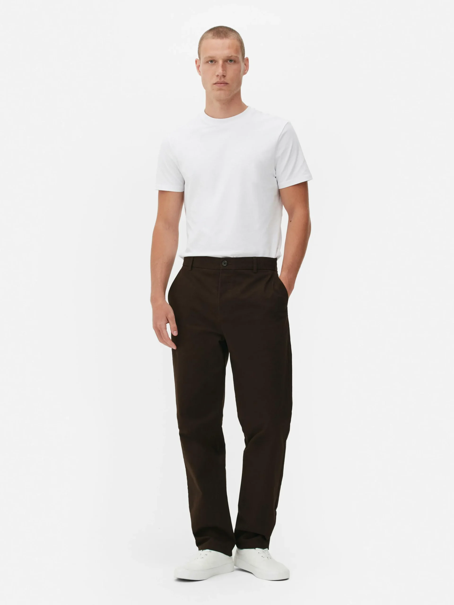 Pantalón Chino Elástico De Pernera Recta