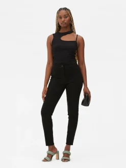 Pantalón Elástico De Corte Entallado