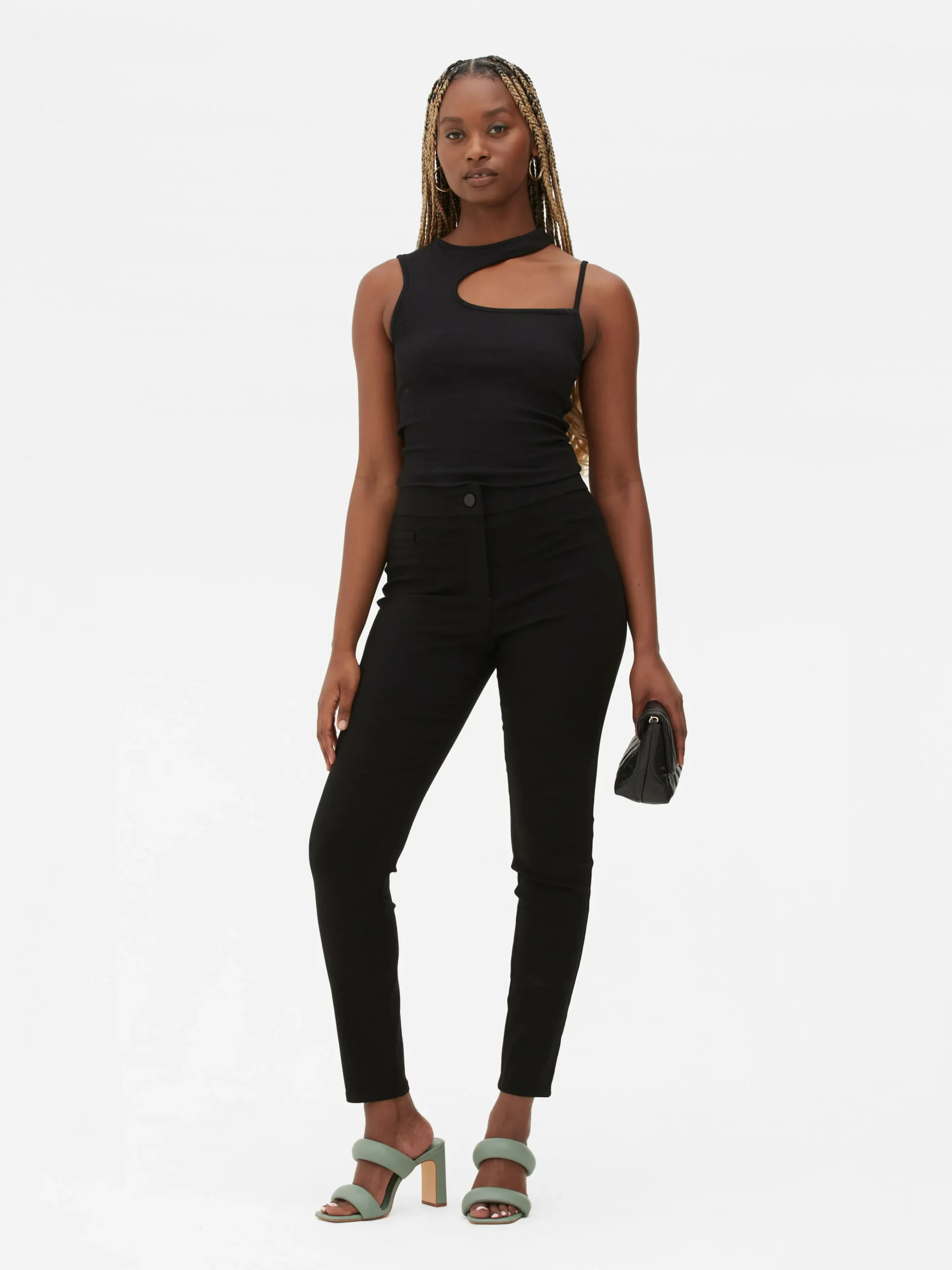 Pantalón Elástico De Corte Entallado