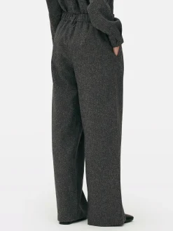 Pantalón Jaspeado De Pernera Ancha De The Edit