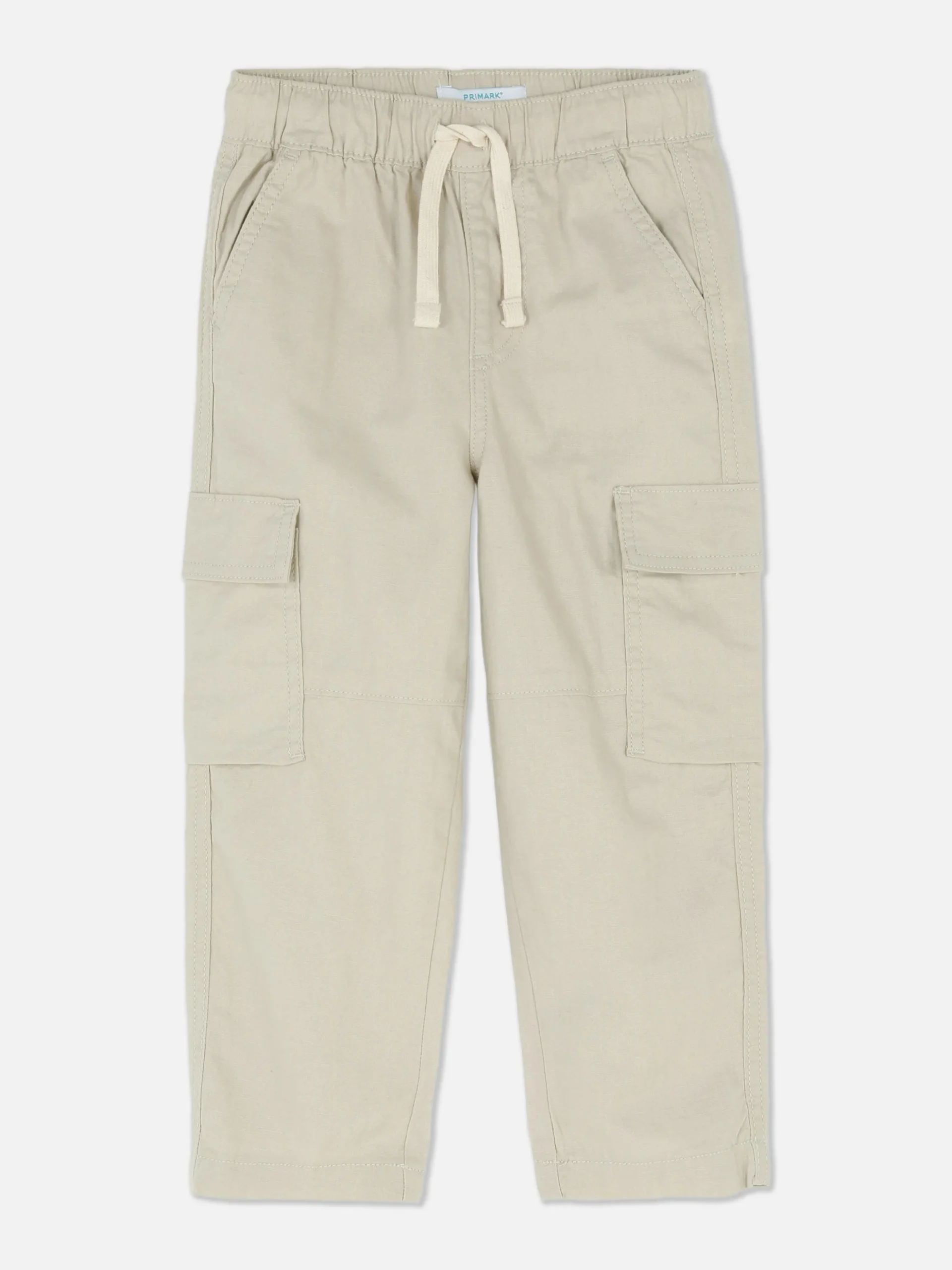 Pantalones Cargo En Mezcla De Lino