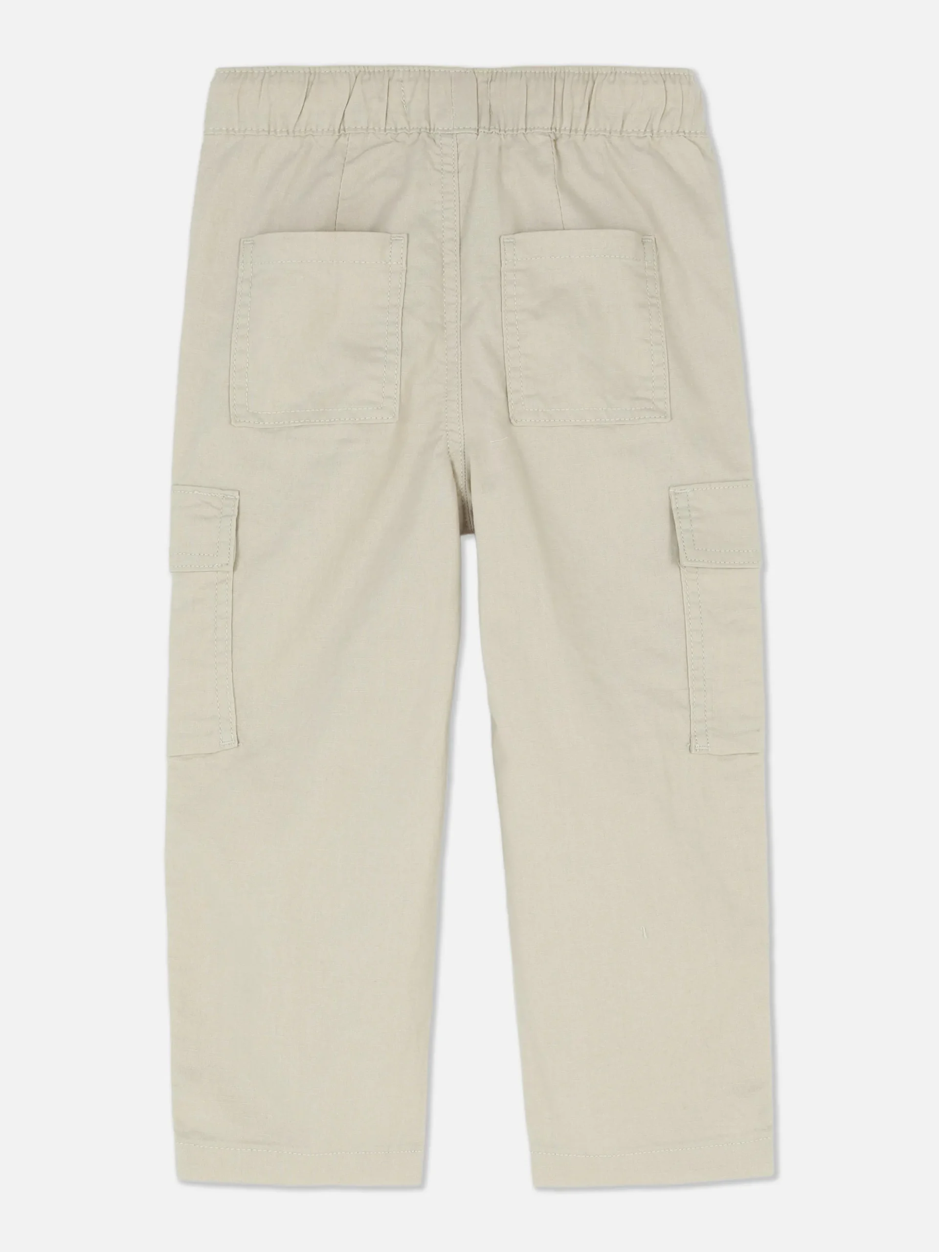 Pantalones Cargo En Mezcla De Lino